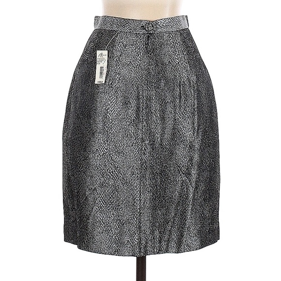 Barami Couture vintage faux snakeskin metallic pencil skirt, NWT, size 2 - Picture 6 of 13